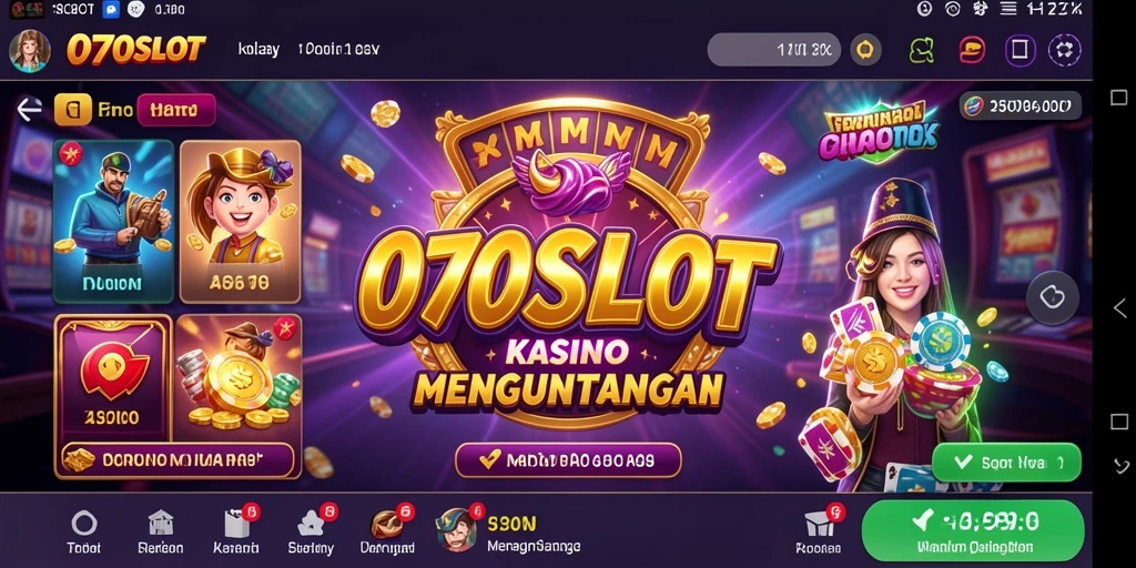 Tampilan permainan slot 070SLOT yang memukau dan menarik.
