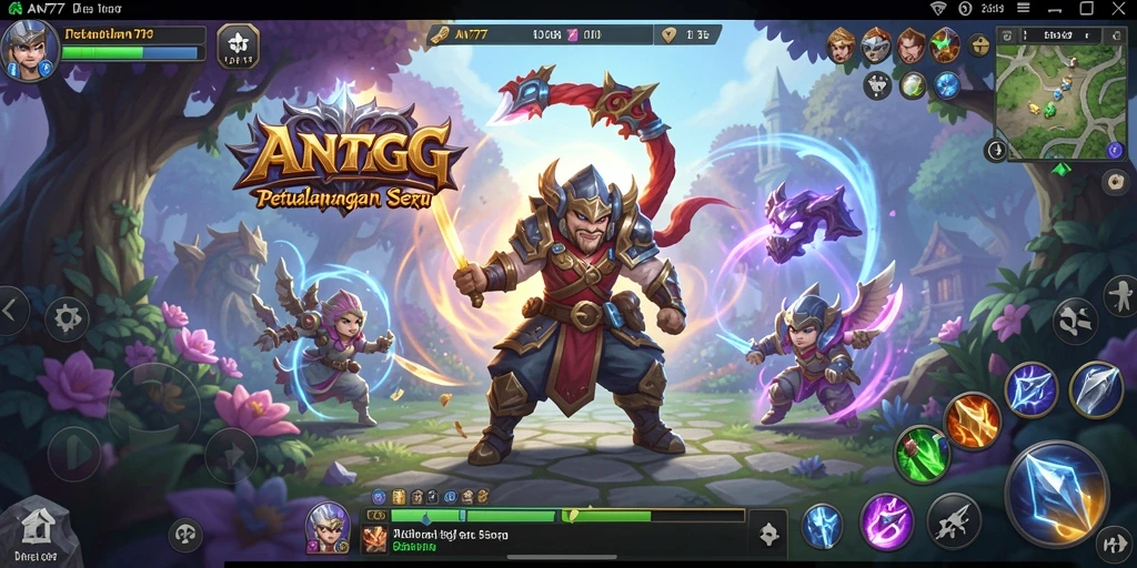 Tangkapan layar AN777 menampilkan aksi mendebarkan dalam pertempuran ARPG.