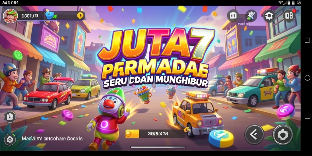 Screenshot gameplay JUTA7 yang menunjukkan aksi seru dalam permainan Arcade.