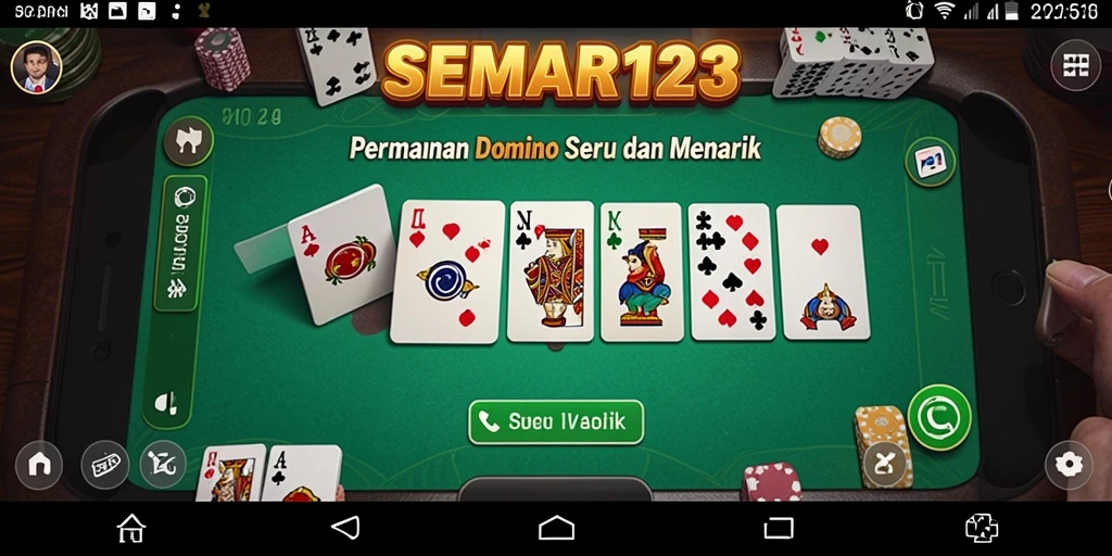 Tampilan gameplay menarik dari SEMAR123 saat bermain domino.