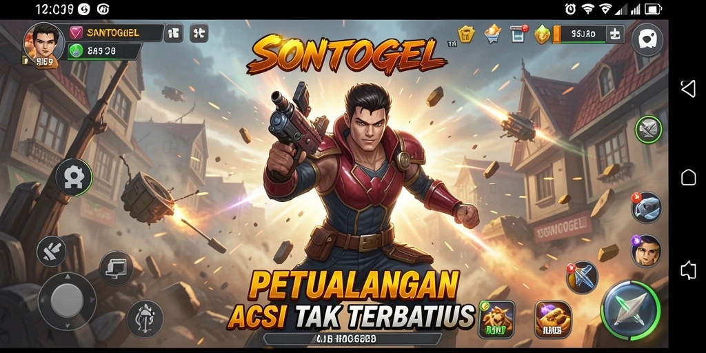 Tampilan aksi dinamis dari gameplay SONTOGEL yang mendebarkan.